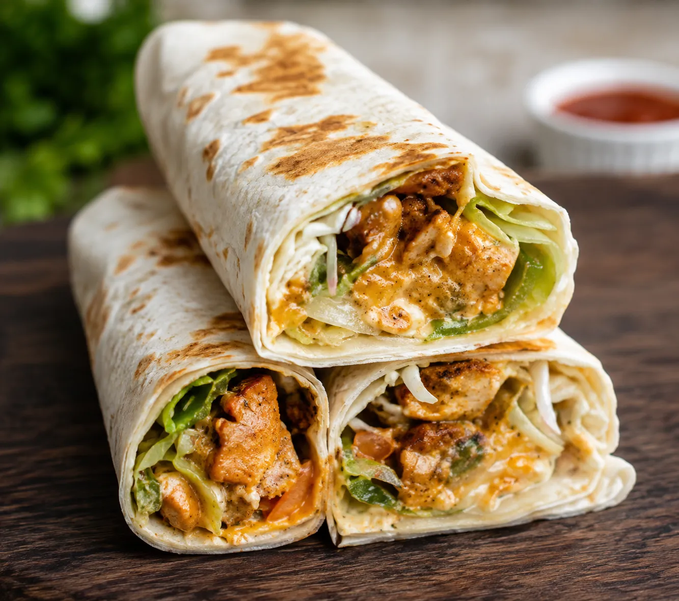 Chicken Kebab Wrap at The Syrian House in Calgary, AB